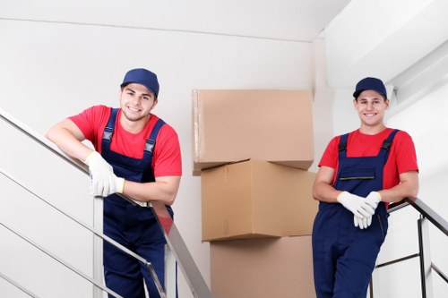 Removal team planning a flat move in Earls Court
