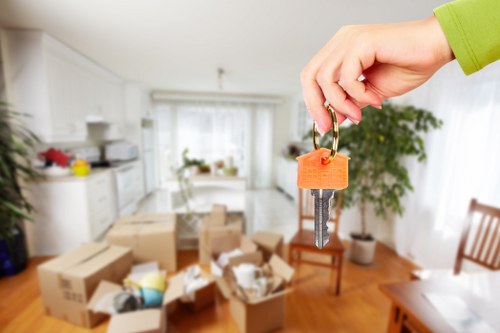 Checklist and packing materials for a flat relocation