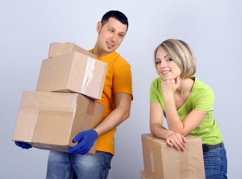 Prepared boxes and furniture ready for an organised removals day in Earls Court
