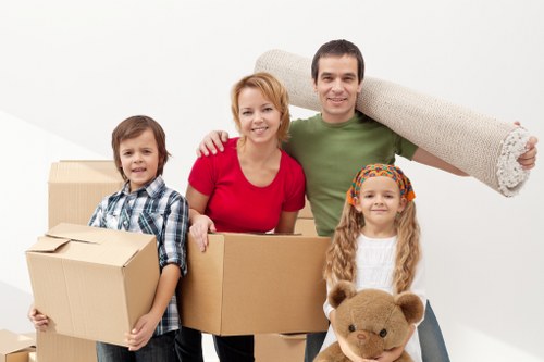 Local office removals team preparing a business move in west London