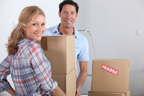 Selection of sturdy boxes and wrap materials used for local packing services